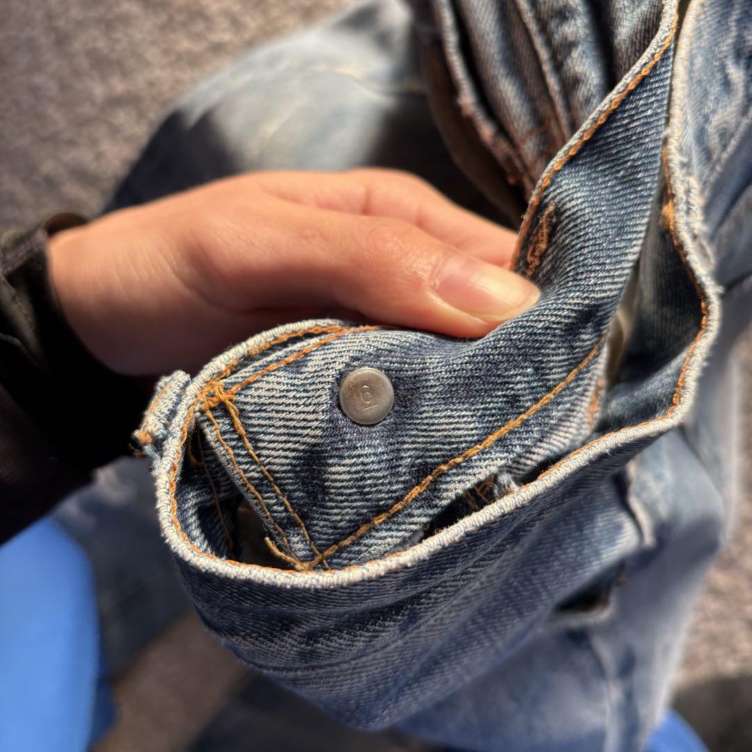 【60s】 Levi's 501 BIGE 後期 足長R ボタン裏6 グランジ