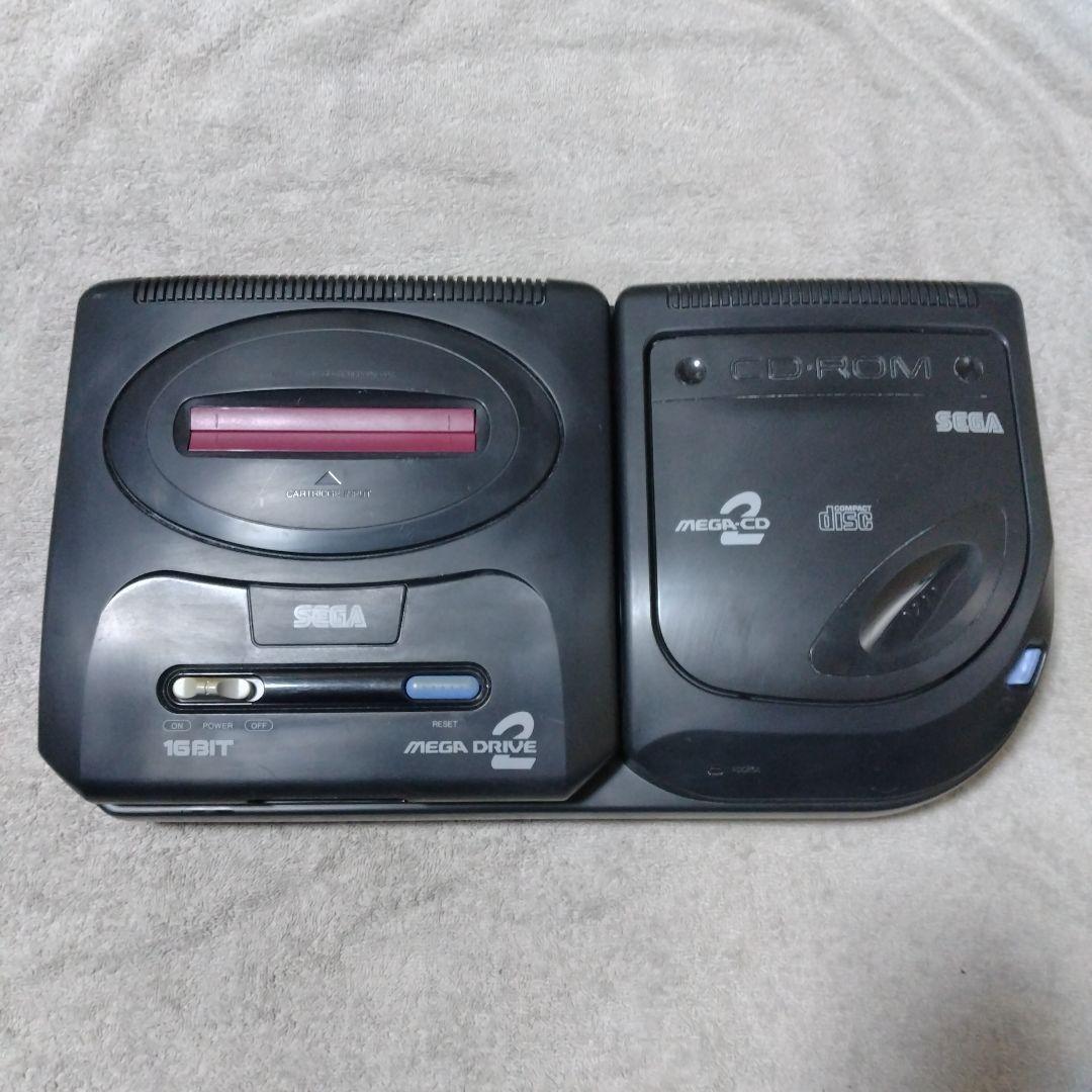 動作確認しましたメガドライブ2本体とメガCD2セット 動作確認しましたメガドライブ2本体とメガCD2セット