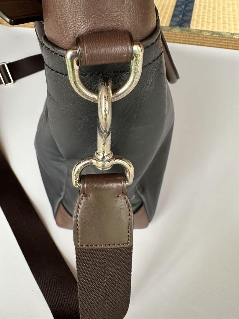 【使用感あり】COACH ビジネスバッグ ダークグレー ブラウン