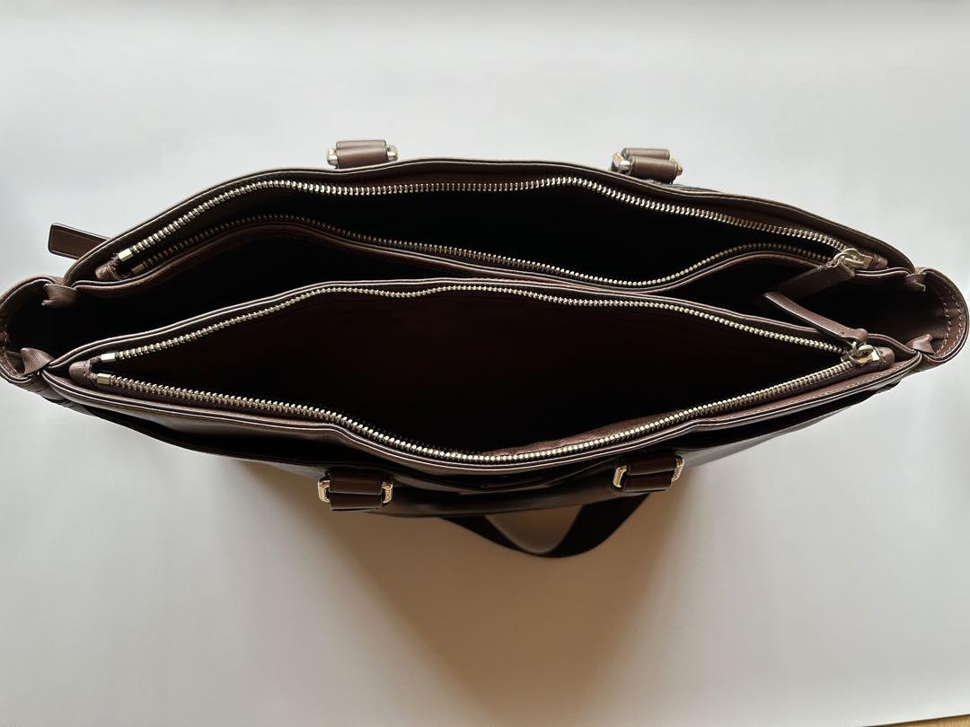 【使用感あり】COACH ビジネスバッグ ダークグレー ブラウン