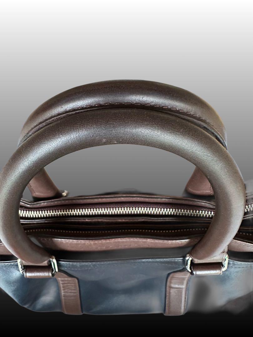 【使用感あり】COACH ビジネスバッグ ダークグレー ブラウン