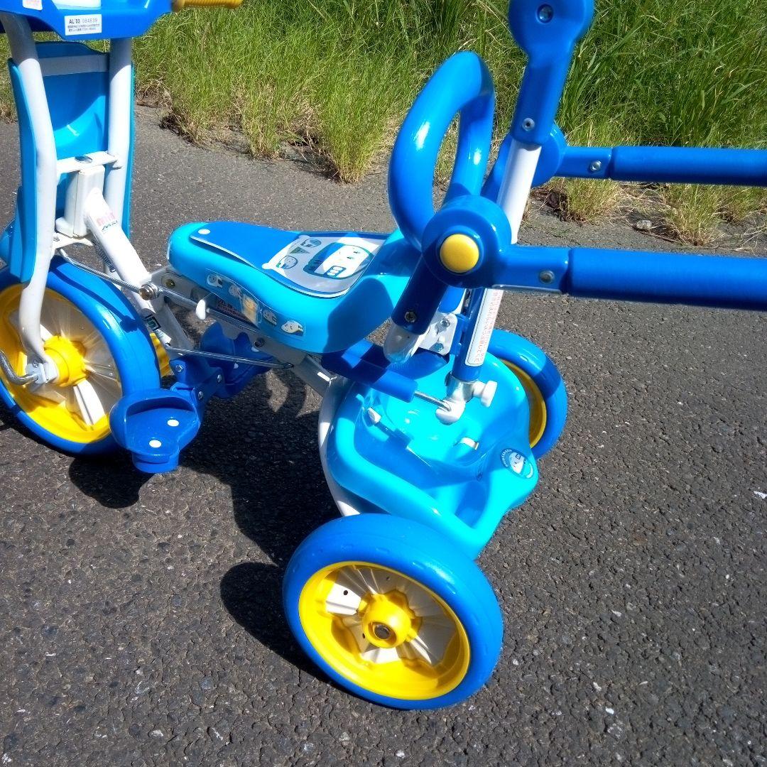 幼児用三輪車 青 布製 三輪車 日本製 乗用玩具 子ども用自転車 幼児 カラフル シンプル
