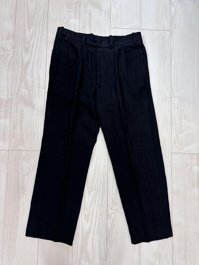 BERNARD ZINS ワイドパンツ BAC BLACKリネン 画像3