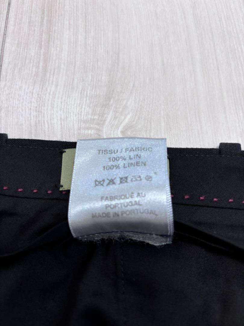 BERNARD ZINS ワイドパンツ BAC BLACKリネン 画像8