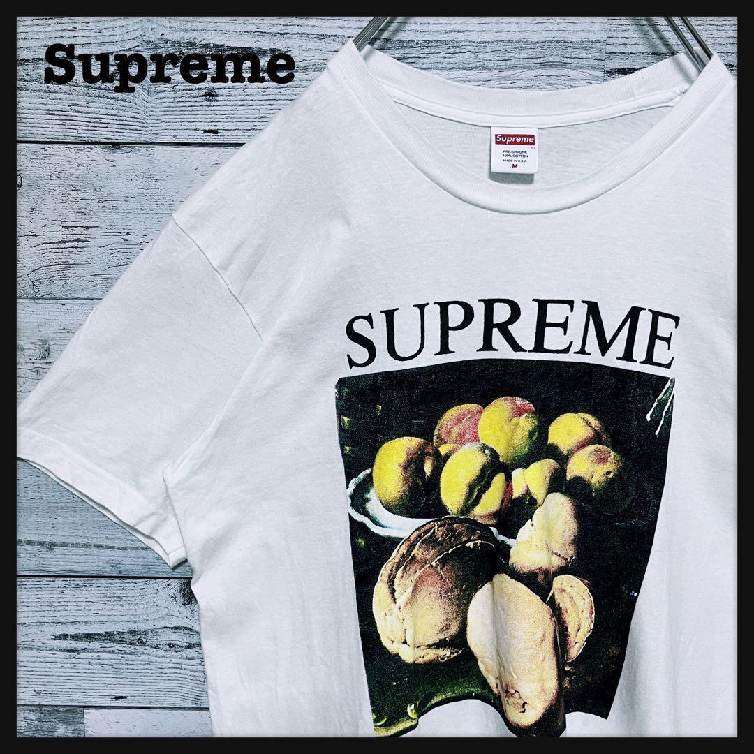 t677【人気】シュプリーム ビッグプリント ロゴ Tシャツ 希少 一点物 良品