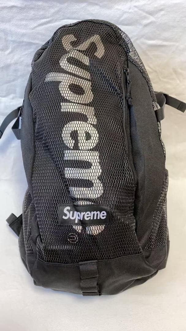 Supreme ブラックバックパック メッシュ