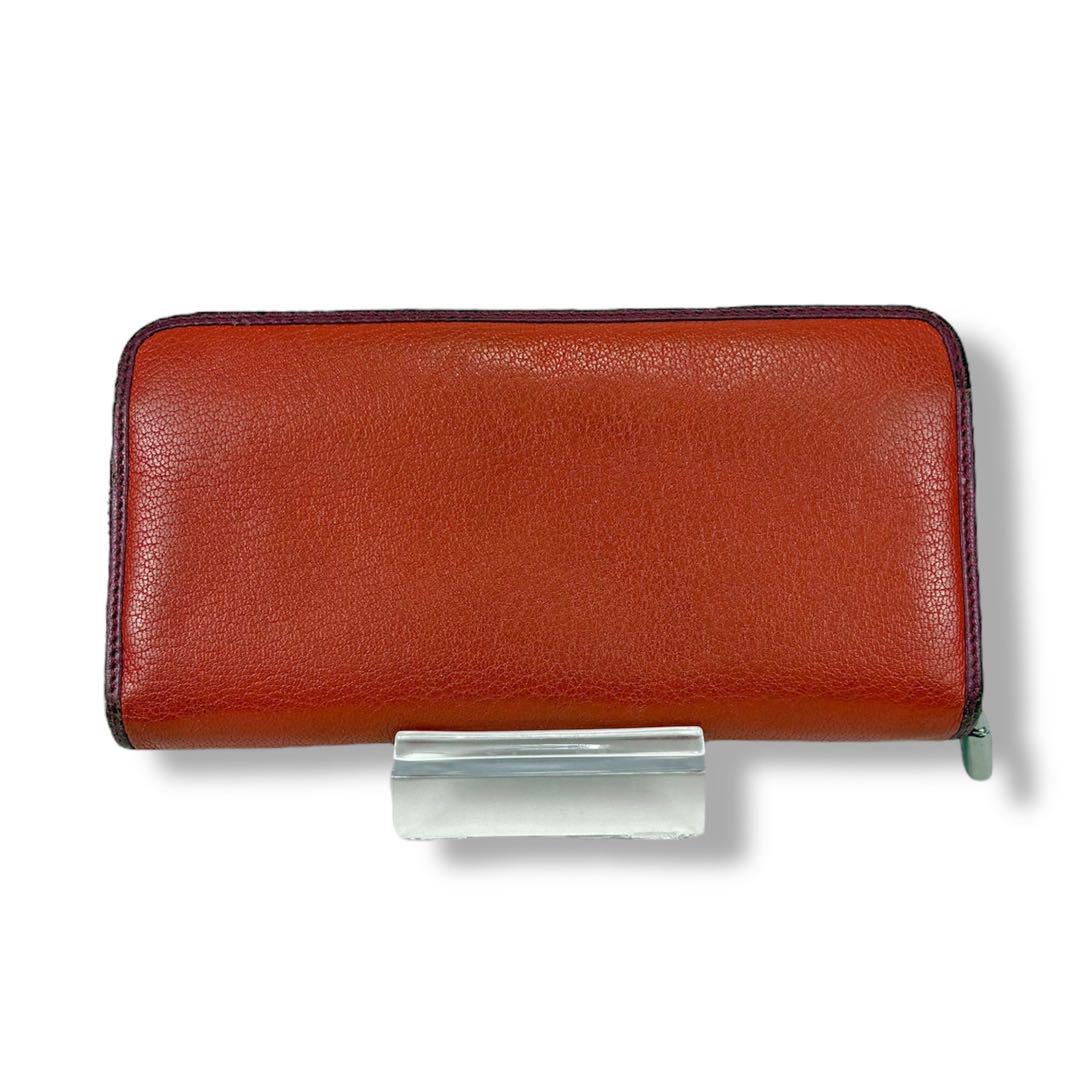 【2025A/W新作★送料無料】 ロエベ LOEWE 長財布 アナグラムロゴ バイカラー オレンジ 小物