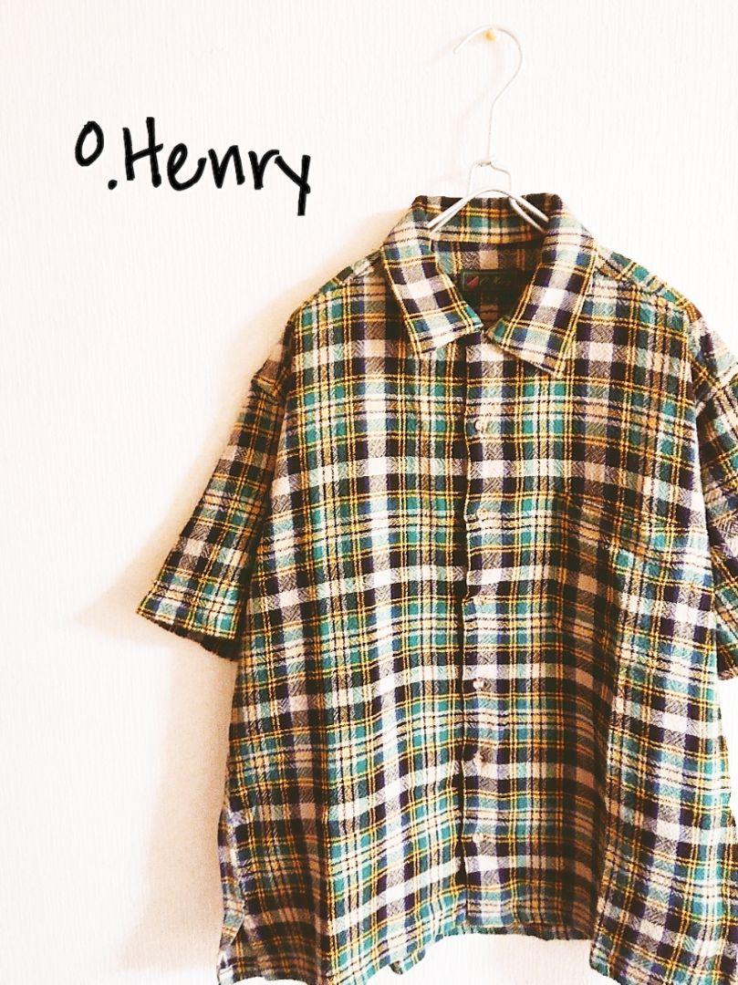 D220326 O.Henry チェック柄 半袖シャツ