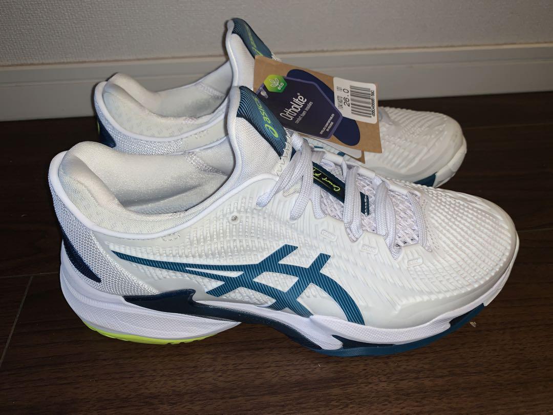 アシックス　COURT FF 3 26cm コートFF テニスシューズ　ノバク