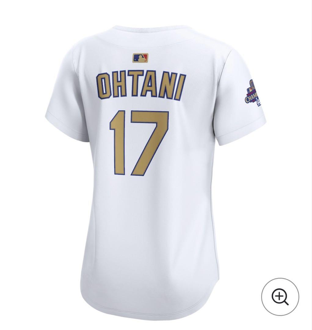 ［新品］大谷翔平 Dodgers 公式ゴールドユニフォーム 17（レディースS）