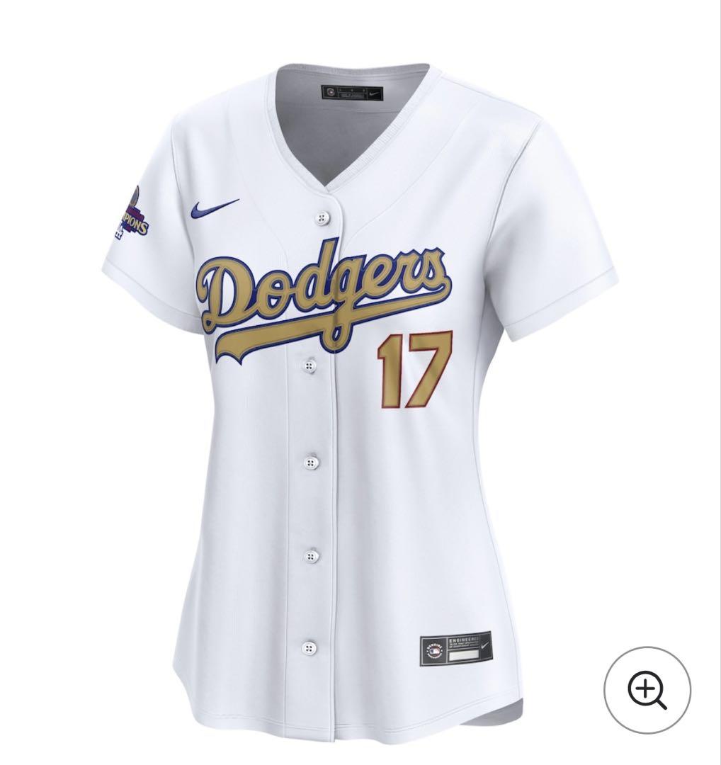 ［新品］大谷翔平 Dodgers 公式ゴールドユニフォーム 17（レディースS）