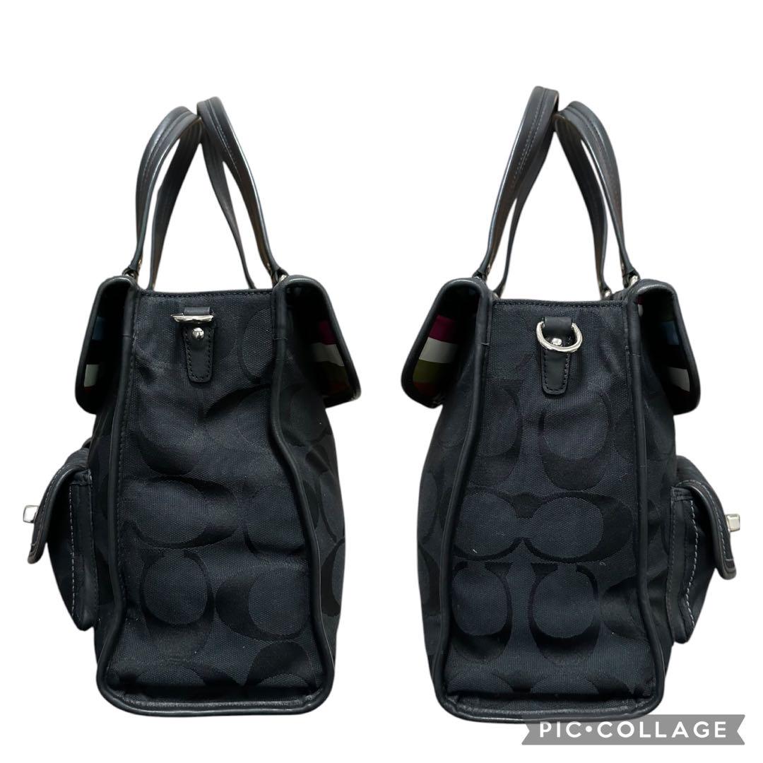 美品　希少　コーチ　ビジネスバッグ　トートバッグ　2way ターンロック　黒