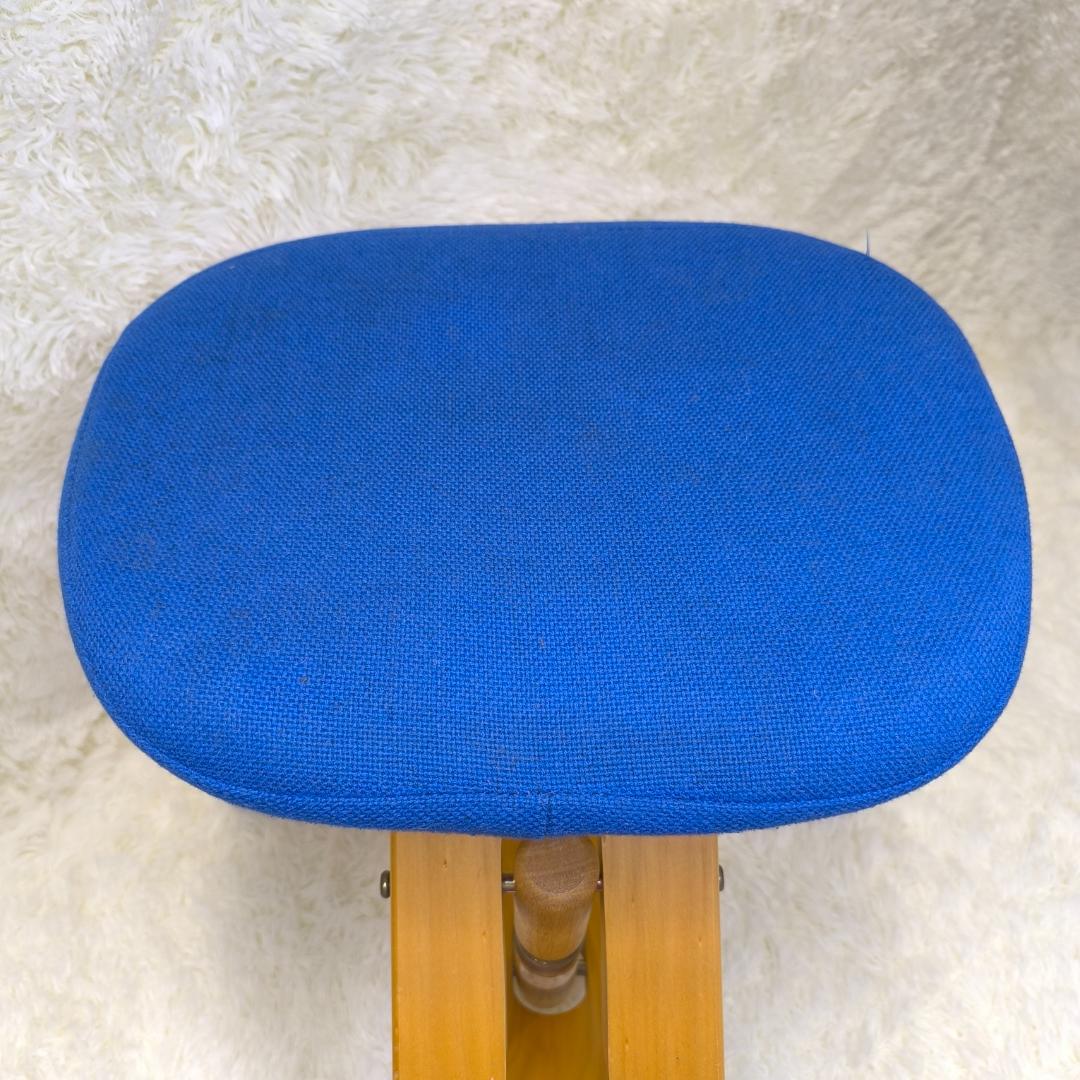 【美品】宮武製作所　プロポーションチェア　姿勢矯正　姿勢がよくなる椅子　イス　青