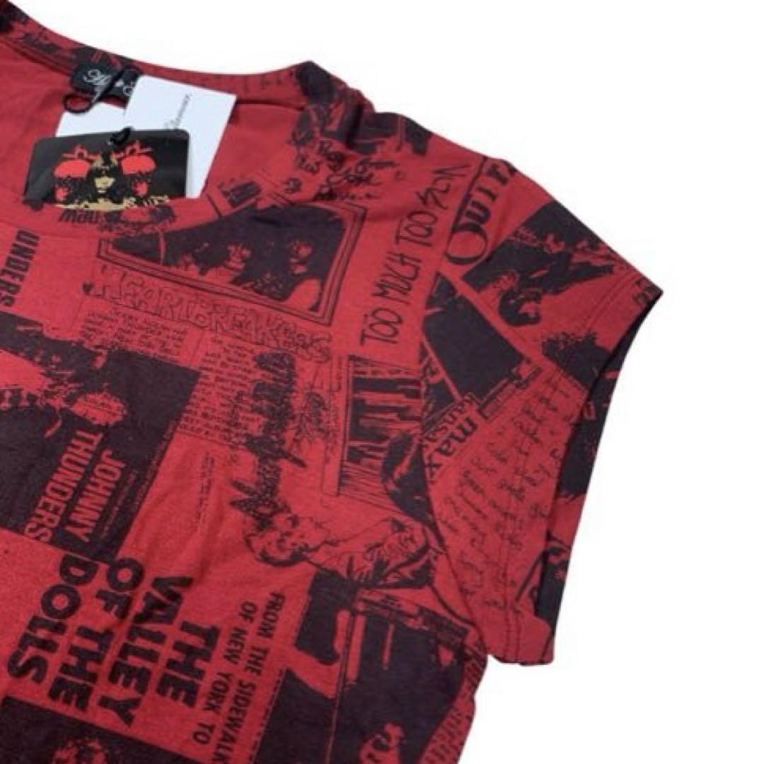 新品タグ付き【HYSTERIC GLAMOUR】　プリントTシャツ　赤　Free