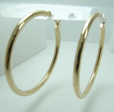 K18 本物 刻印入り ⋈♡* ゜ 84QVW-m87370104744 18金 2×30mm フープピアス 日本製 国産超激安