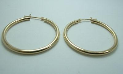 K18 本物 刻印入り ⋈♡* ゜ 84QVW-m87370104744 18金 2×30mm フープピアス 日本製 国産超激安