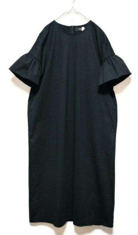 美品　SACRA TOKYO　ギャザーフリル袖カットソーワンピース　38