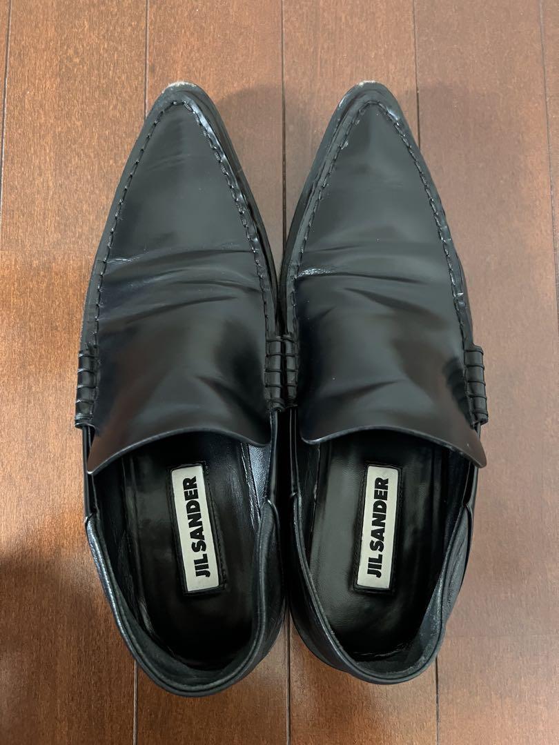 ジルサンダー 23AW フラットモカシン レザーポインテッドトゥ