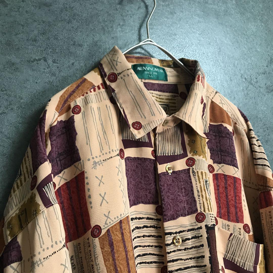 古着 シャツ 80s 90s ユニセックス ビッグシルエット ビッグシルエット フルパターンシャツ ユニセックス モード 古着 シャツ 80s 90s ユニセックス ビッグシルエット ビッグシルエット フルパターンシャツ ユニセックス モード