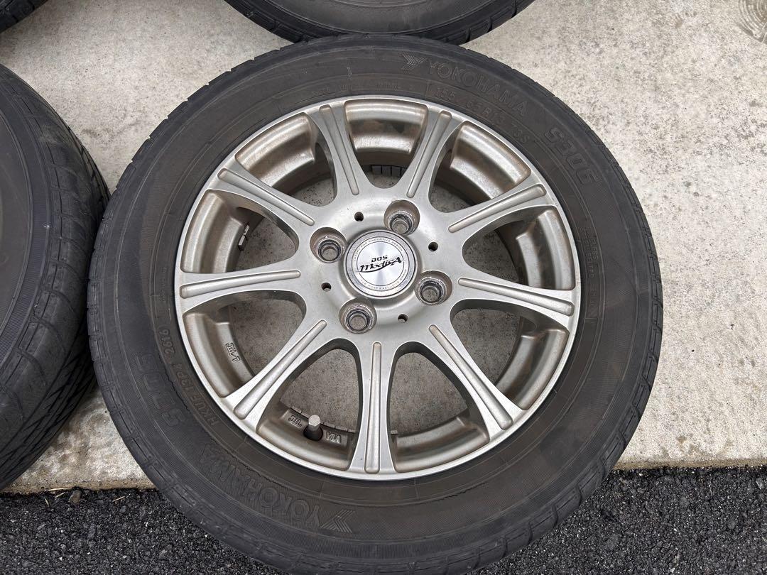 13インチ アルミホイールセット　155/65R13 4j +45 pcd100