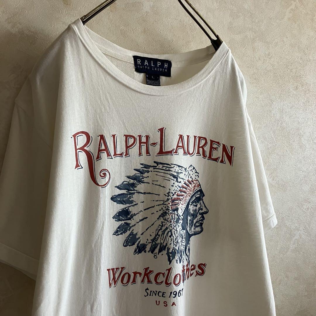 RRL - 90s-00s RRL Tシャツ ロゴ USA製 白タグ シングルステッチ