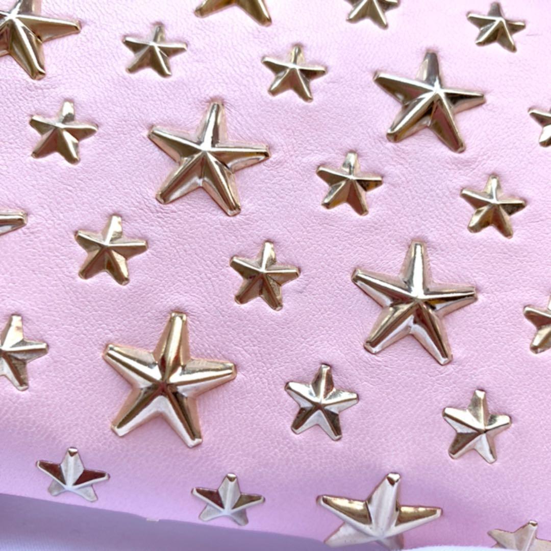 らくらくメ ジミーチュウ スタースタッズ ゴールド Kdh8v M 長財布 ピンク めていまし らくらくメ ジミーチュウ スタースタッズ ゴールド Kdh8v M 長財布 ピンク めていまし