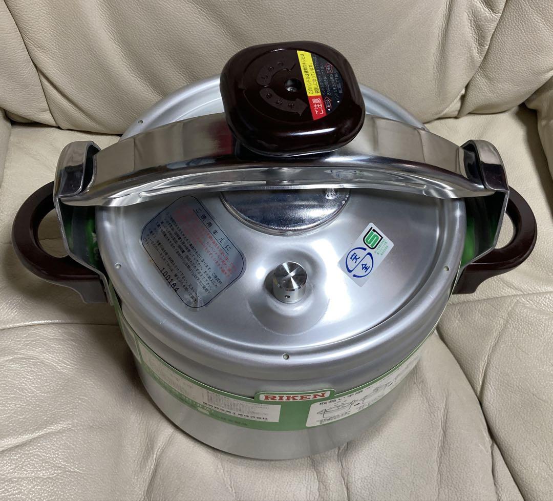 新品未使用　理研圧力鍋　RK-60 6L 一升炊　昭和レトロ