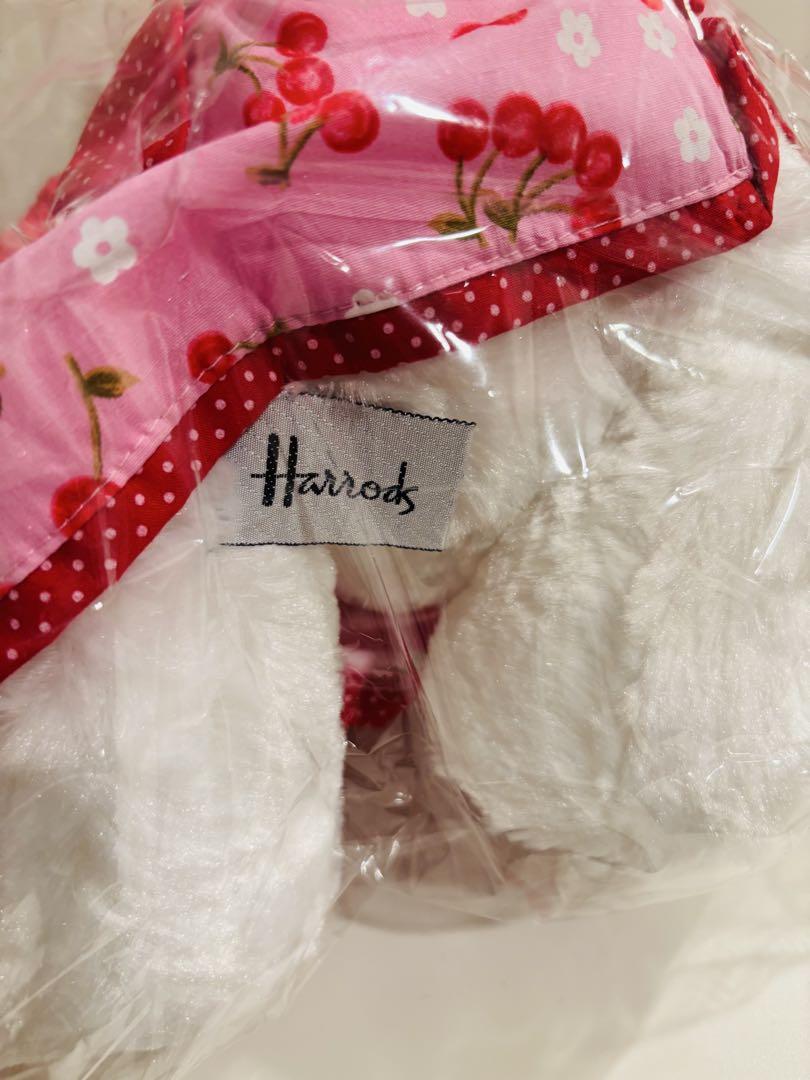 最終値下げHarrods フローラルベア チェリーさくらんぼドレスピンクホワイト