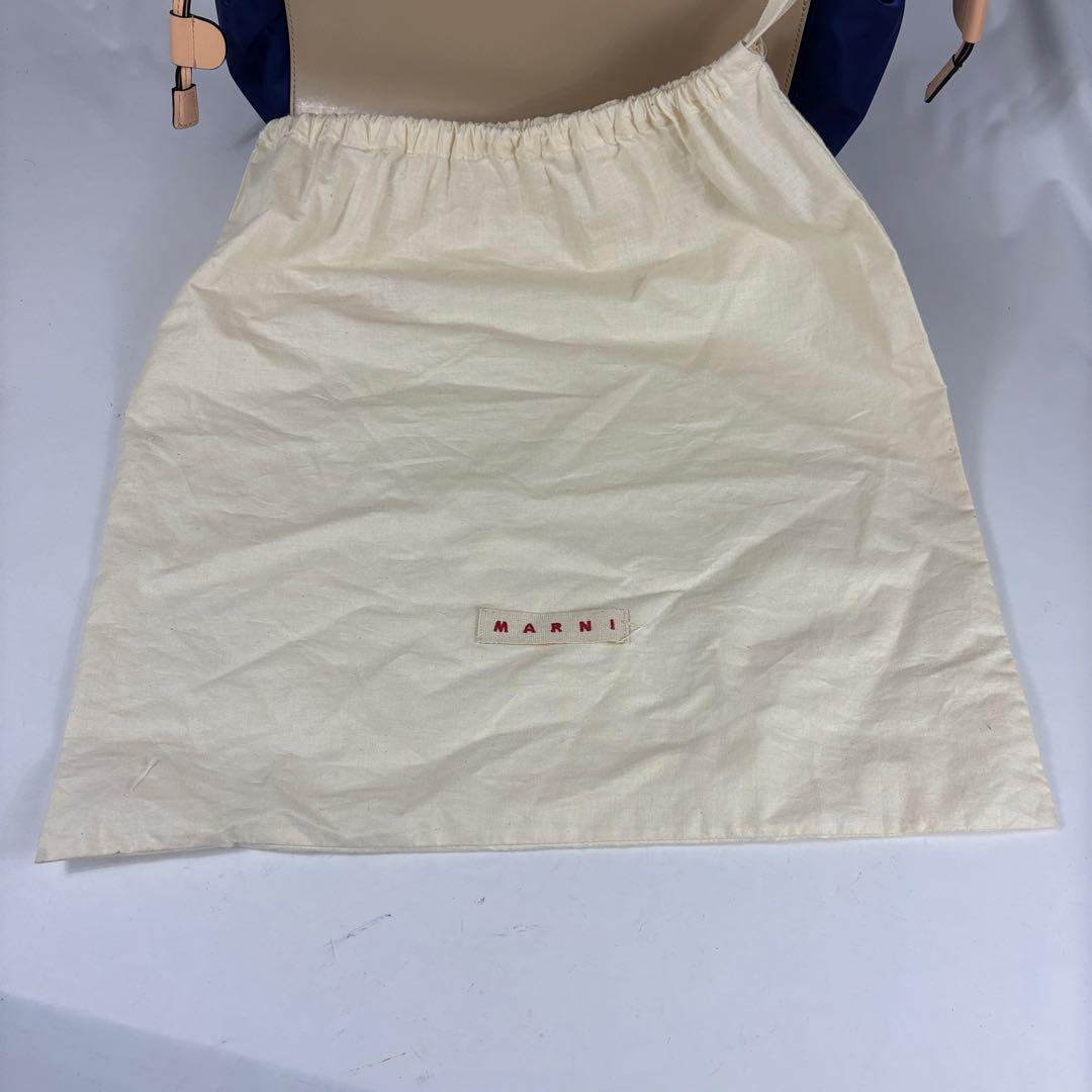 マルニ トートバッグ 本革 ラージ A4 GUSSET ガセット ベージュ系