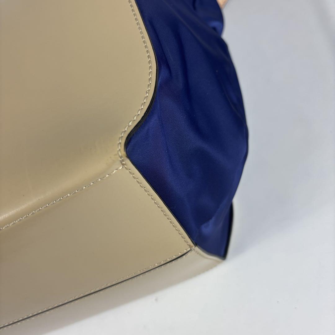 マルニ トートバッグ 本革 ラージ A4 GUSSET ガセット ベージュ系