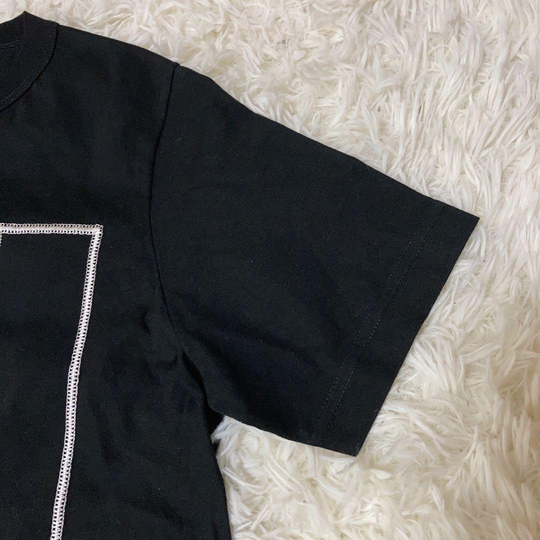FENDI フェンディ ロゴ刺繍 ビックロゴ ズッカ Tシャツ 半袖 ブラック
