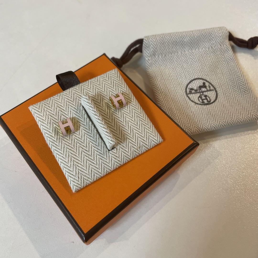 新品未使用！ エルメス ミニポップH ピアス ピンク