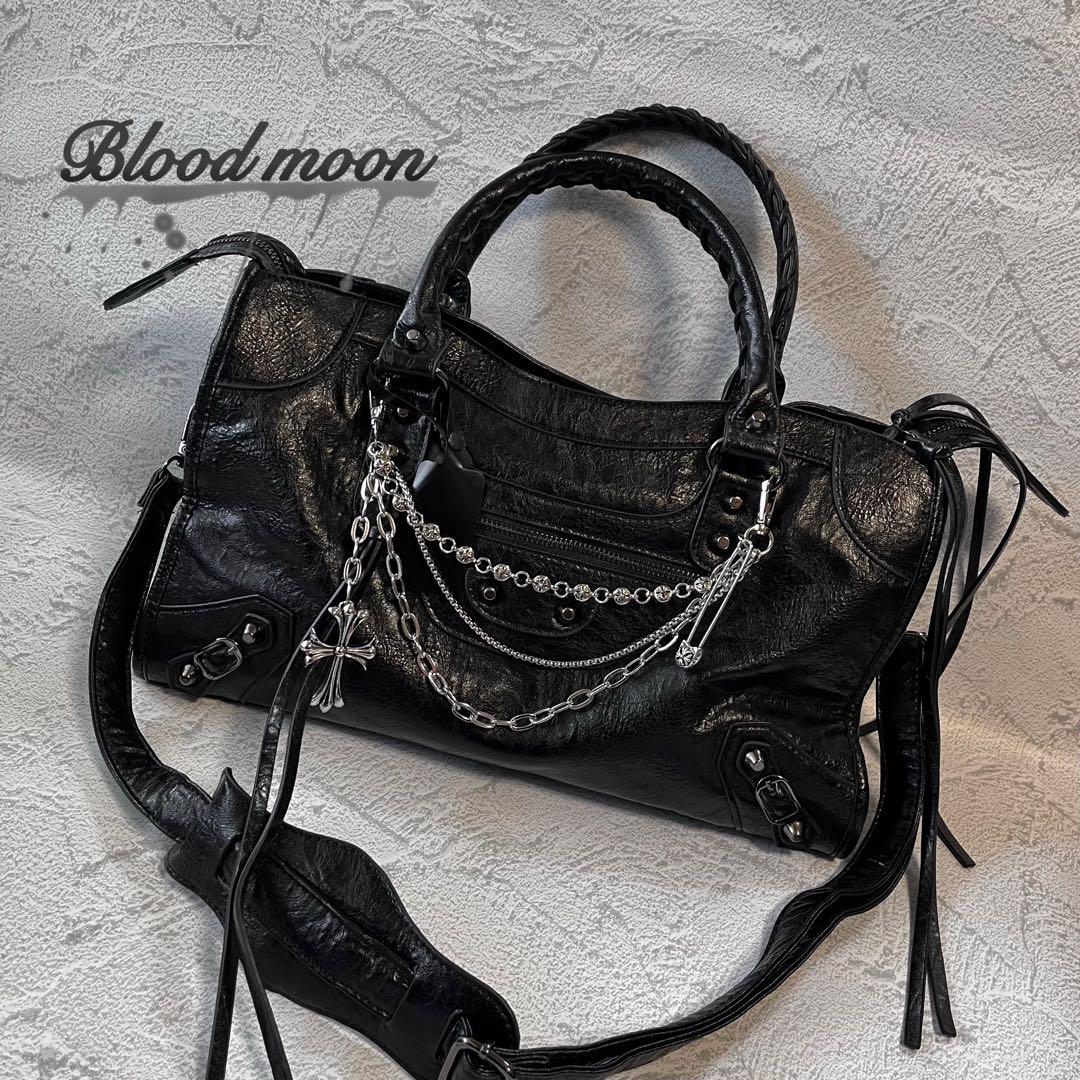 優れた品質 grunge City shoulder bag Black midium レディース バッグ