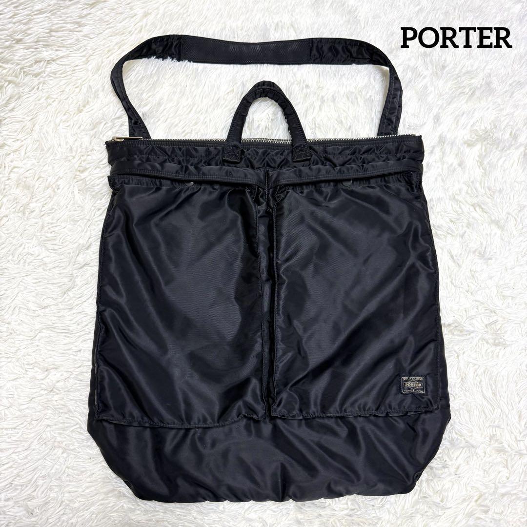✨美品✨【PORTER ポーター】ヘルメットバッグ タンカー L ブラック