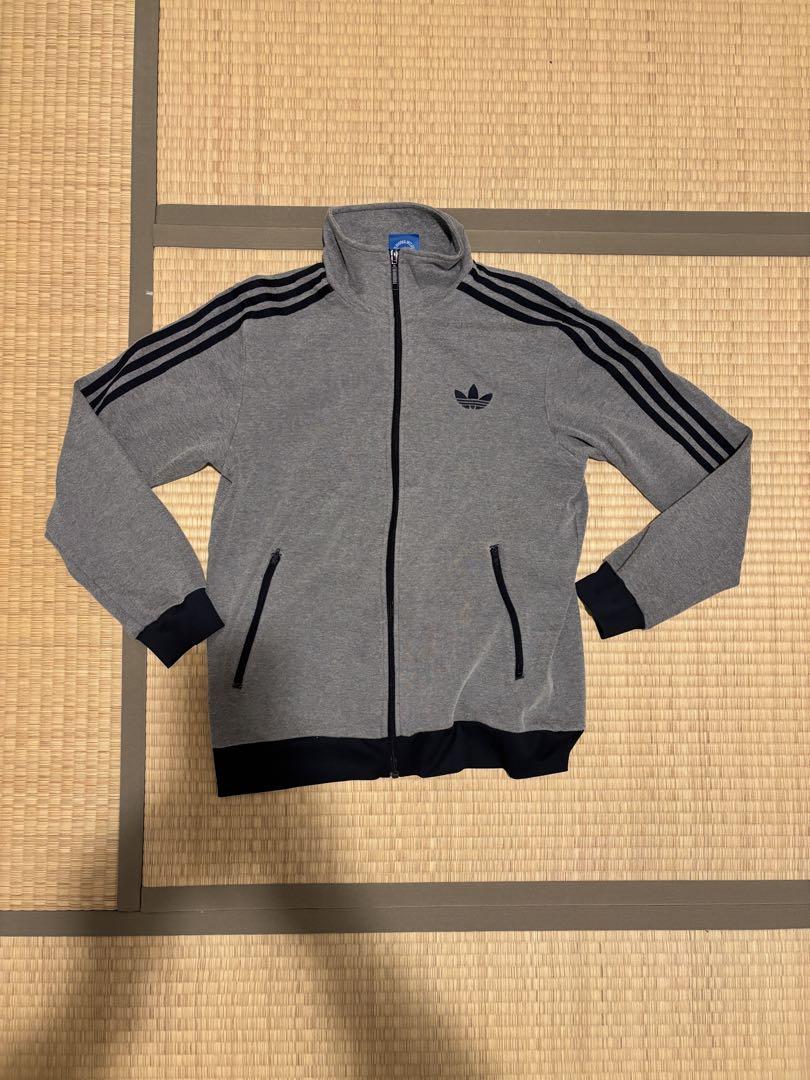 adidas ビンテージ グレー ジップアップジャケット