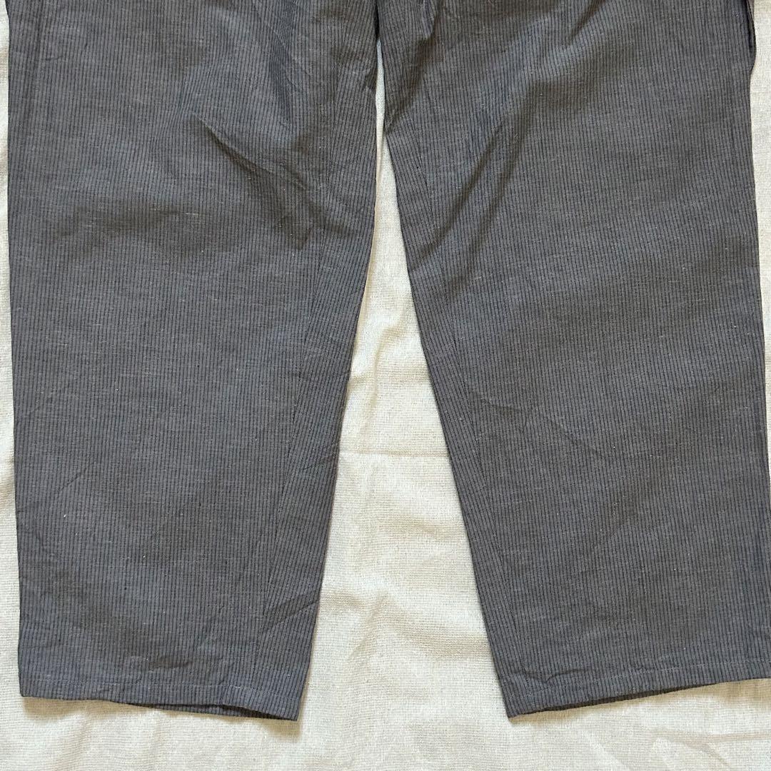 OZZ Men's ジャパンヴィンテージ パンツ ストライプ 変形 モード