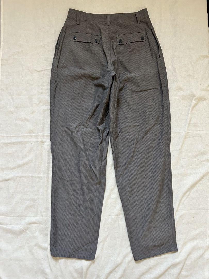 OZZ Men's ジャパンヴィンテージ パンツ ストライプ 変形 モード