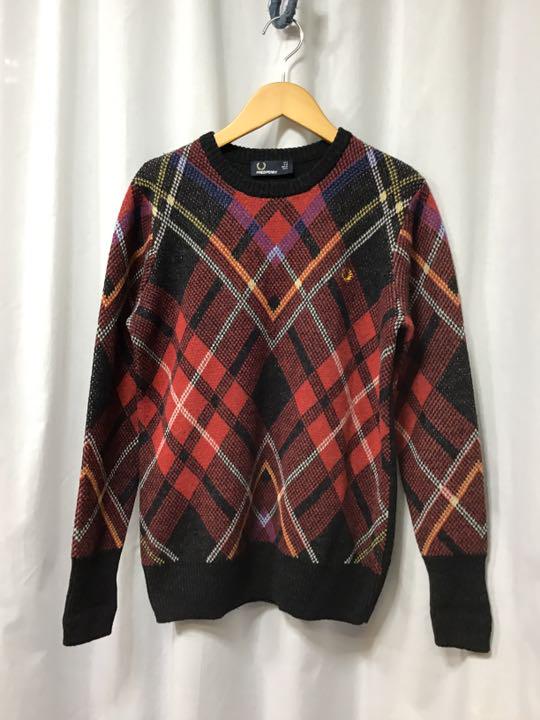 値下げ！ Fred Perry ニット、セーター フルジップ ブルー Xs