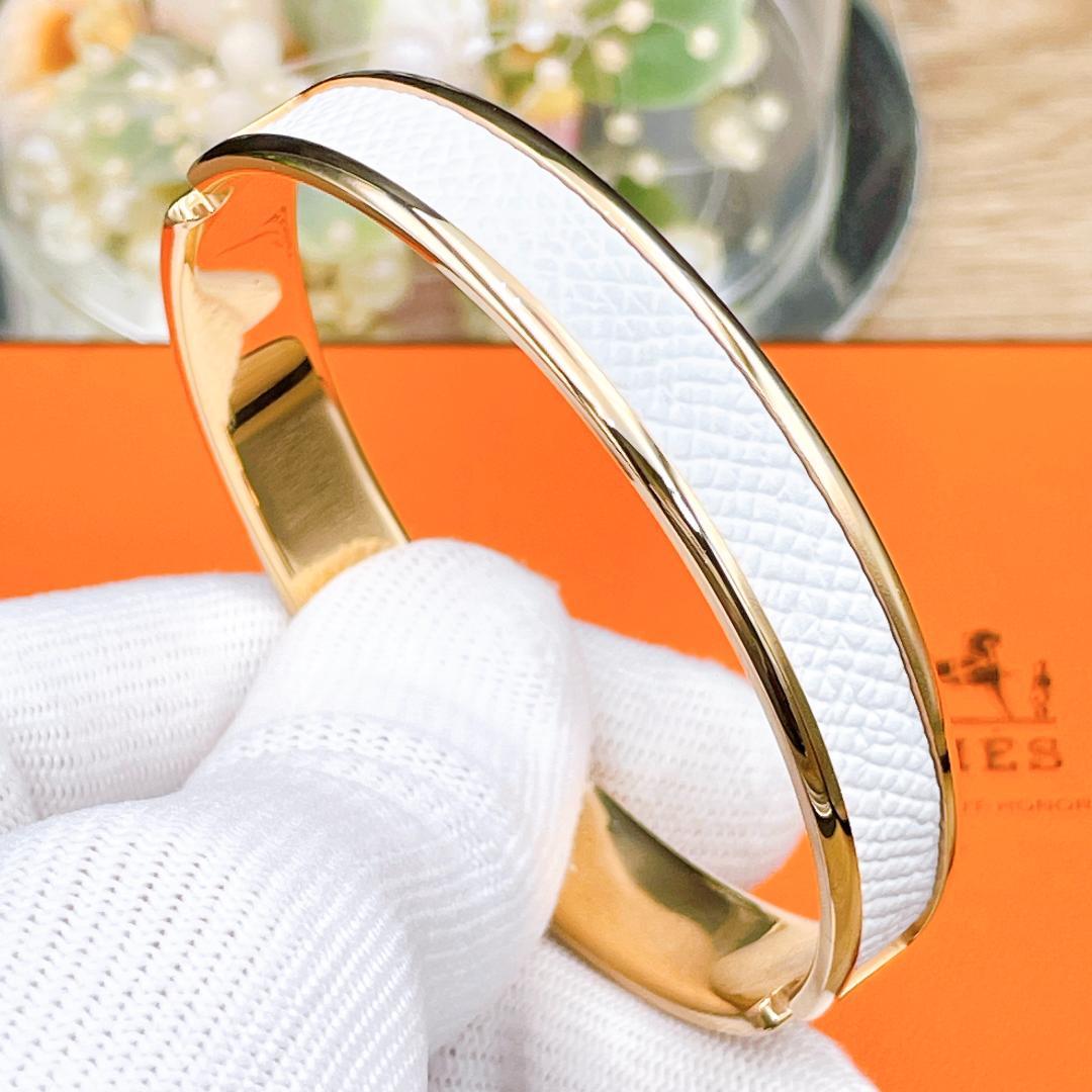 【特価】 HERMES ◇エルメス◇ オランプ ホワイト ブレスレット バングル アクセサリー