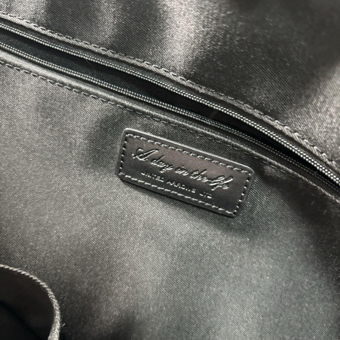 良品✨ユナイテッドアローズ トートバッグ レザー 本革 シボ革 ブラック