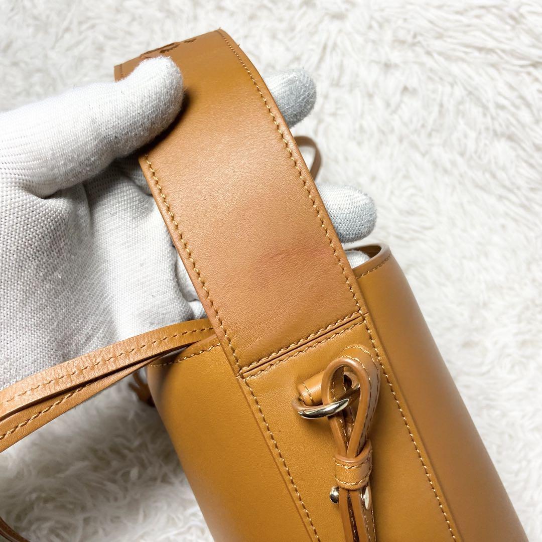 極美品 クロエ センス ショルダーバッグ 2way ロゴ刺繍 レザー ブラウン