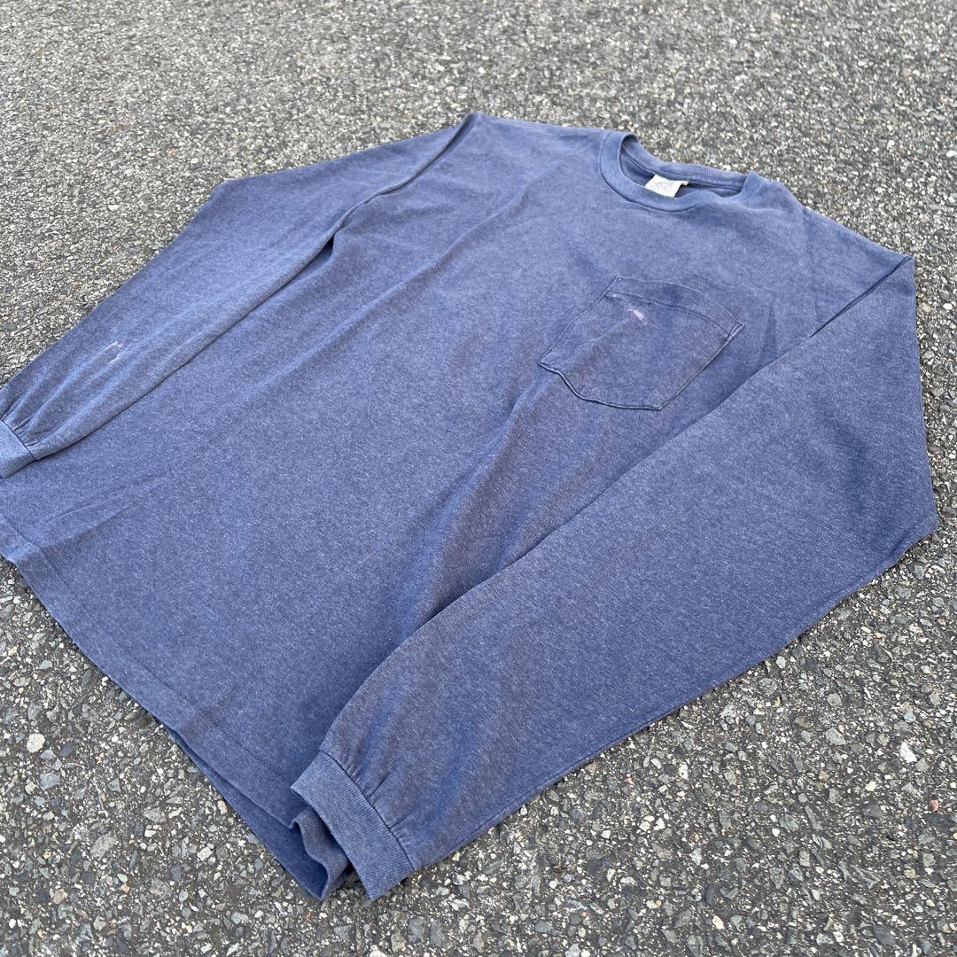 【希少】old stussy白タグ90s ビンテージ　ロンT 色褪せ　フェード