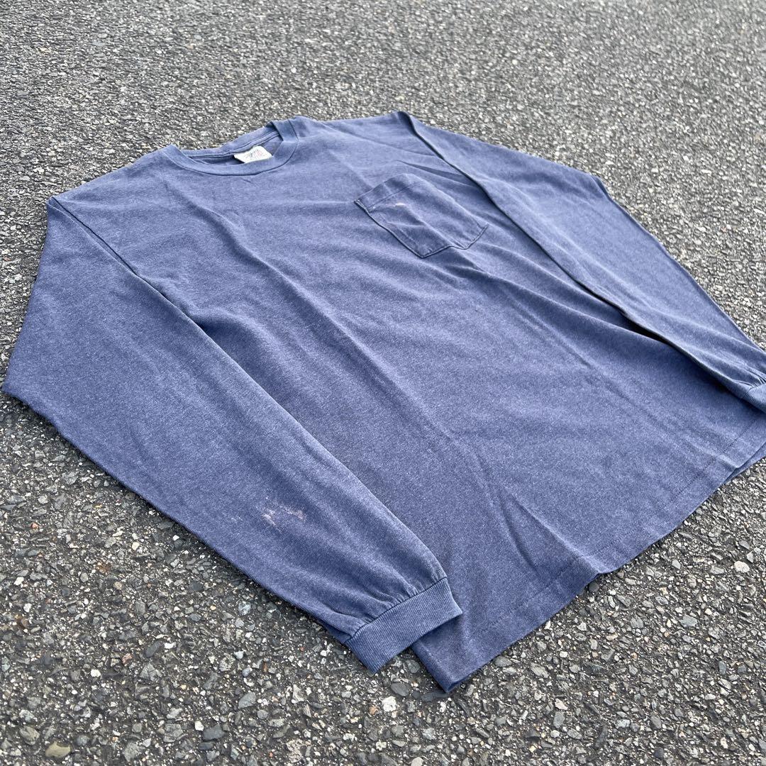 【希少】old stussy白タグ90s ビンテージ　ロンT 色褪せ　フェード