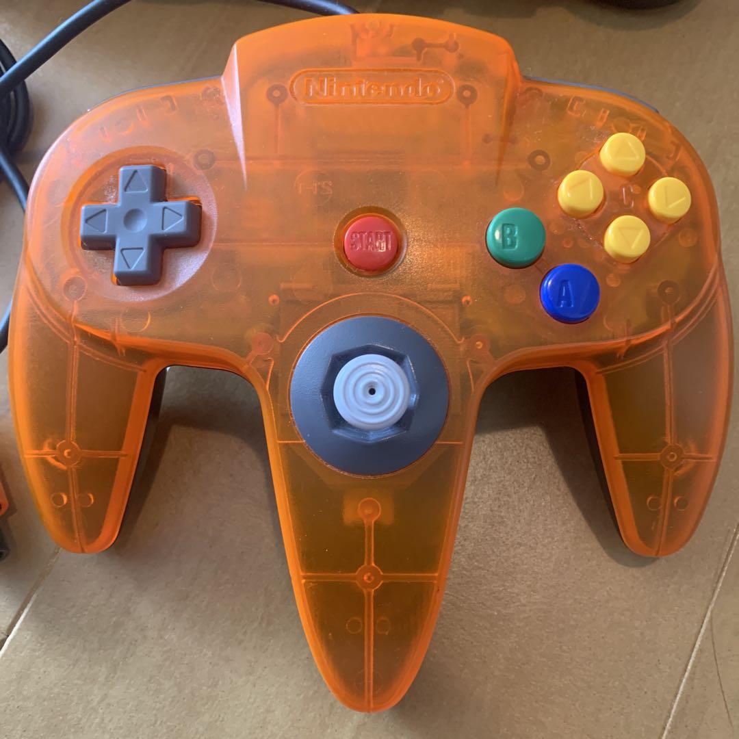 オレンジ Nintendo 64 本体とコントローラー　「超希少」
