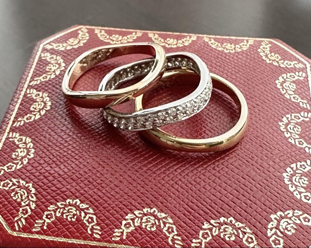 Cartier カルティエ フルダイヤモンド ラブミーリング　3連　53 13