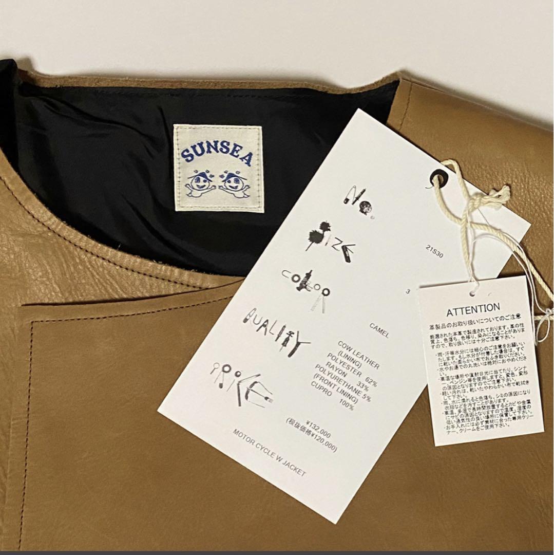 21ss sunsea サンシー モータ－サイクルw ジャケット camel