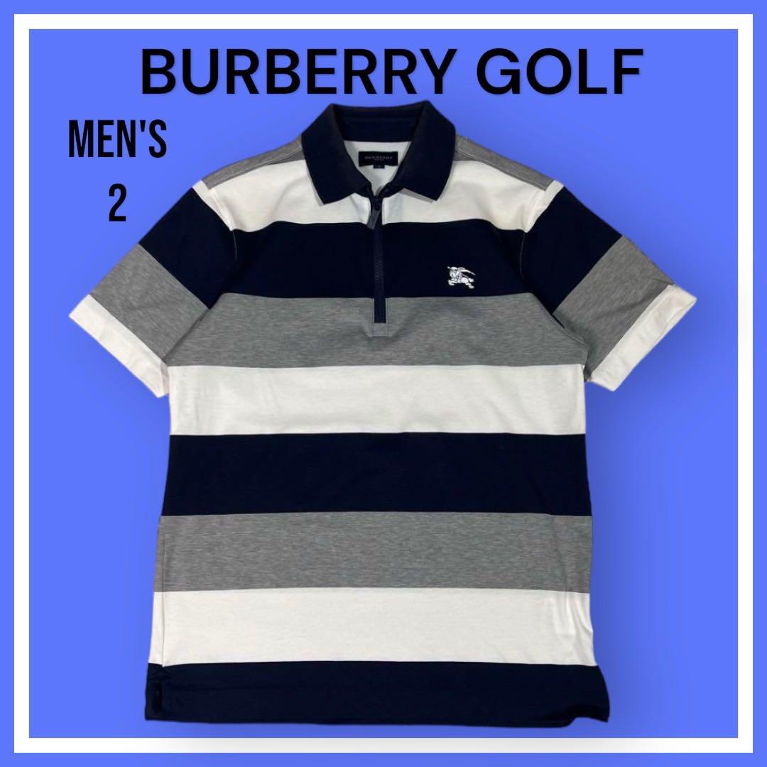 バーバリー　ゴルフ　ハーフジップ　ポロシャツ BURBERRY GOLF バーバリーゴルフ 半袖ハーフジップポロシャツ 2