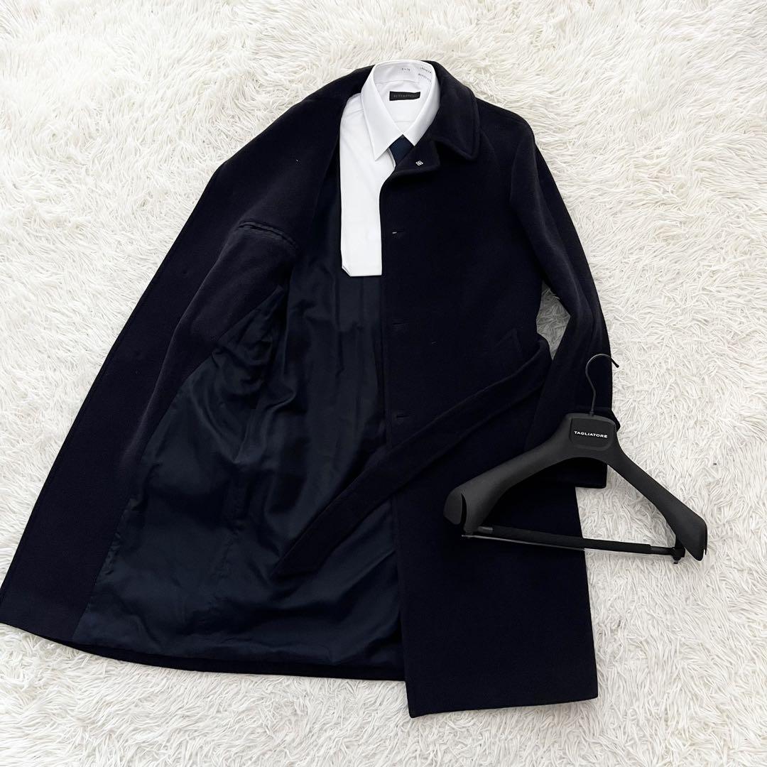 <美品>TAGLIATORE 新ロゴLARS アルパカ ネイビー ベルデット44 画像2