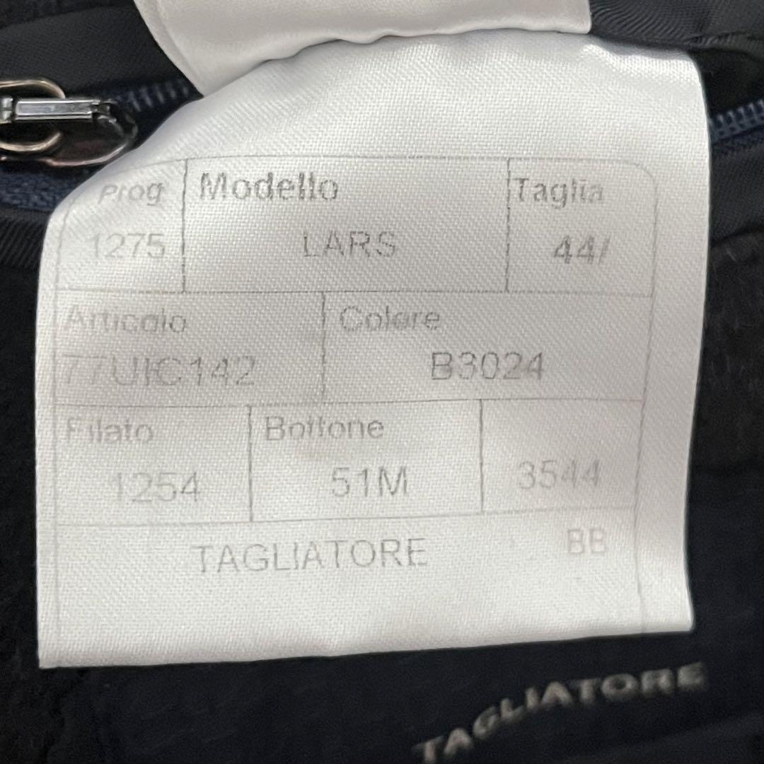 <美品>TAGLIATORE 新ロゴLARS アルパカ ネイビー ベルデット44 画像8