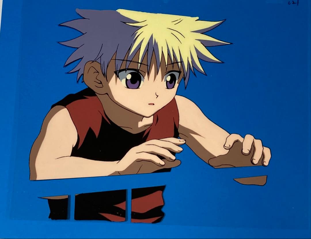 Ｚ７６　ハンターハンターセル画【キルアUP】動画.背景画付き